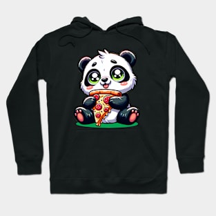 Cute Panda Bear Eating Pizza Hoodie